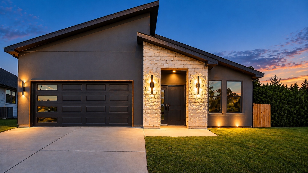 Ember & Oak Retreat Modern Architectural Residence and Limestone Portico